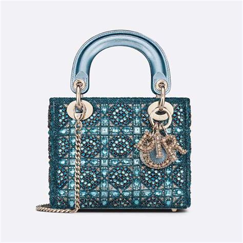 lady dior bag metallic calfskin 2016 mini|Mini Lady Dior Bag Metallic Calfskin and Satin with Celestial Blue .